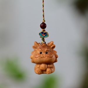 จี้3D พวงกุญแจรถยนต์ทำจากไม้ agarwood สิบสองราศีสำหรับเป็นของขวัญ - Product Image 4