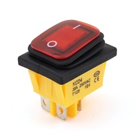 Interrupteur à bascule KCD4 de type bateau, courant élevé 20A, point de contact en cuivre argenté, bouton d'alimentation 4 broches, deux/trois positions, PA66 pour appareils électroménagers et voitures jouets