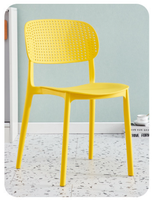 Chaise de salle à manger en plastique nordique maison Simple tabouret facile bureau arrière chaise de négociation réseau rouge Restaurant Table chaise Ins