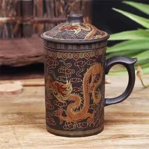 Nouvelle <span class=keywords><strong>tasse</strong></span> <span class=keywords><strong>à</strong></span> thé en argile violette Dragon Beauty faite <span class=keywords><strong>à</strong></span> la main <span class=keywords><strong>avec</strong></span> <span class=keywords><strong>couvercle</strong></span> <span class=keywords><strong>et</strong></span> <span class=keywords><strong>infuseur</strong></span>, <span class=keywords><strong>tasse</strong></span> <span class=keywords><strong>à</strong></span> eau en céramique - Product Image 5