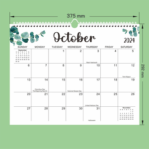 Venta caliente al por mayor 2024 calendario de pared barato impresión personalizada Adviento mensual Calendario de mesa de escritorio con grandes bloques en blanco - Product Image 4