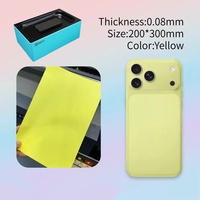 Film de protection semi-transparent polymère A4 à changement de couleur pour coque de téléphone, enveloppement complet DIY pour machine à emballer les enveloppes pour iPhone 17 Pro Max