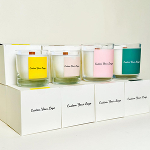 Vela Aromática de Cera de Soya Tropical Pequeña de Marca Privada AIKUN, Vela Perfumada Natural de Lujo en Vaso Transparente de Vidrio Transparente - Product Image 6