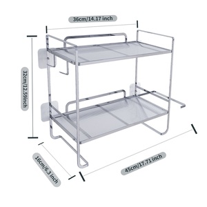 Modern <b>Corner</b> Toilet Rack Toilet Bathroom Countertop-Standing Multifunctional Punch-Free Vanity Storage <b>Shelf</b> for Hotel Use Zinc - Product Image 2