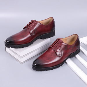 Scarpe da ufficio Slip-On di fascia alta da uomo Casual in pelle britannica scarpe da ufficio con motivo solido per feste Design elegante - Product Image 1