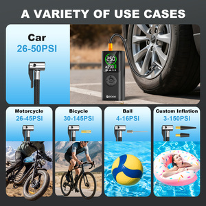 새로운 OEM 150psi 5x 에어 컴프레서 타이어 미니 디지털 파워 뱅크 10000mAh 라이트 4000mAh 트럭 스마트 펌프 휴대용 자동차 타이어 공기 주입기 - Product Image 3