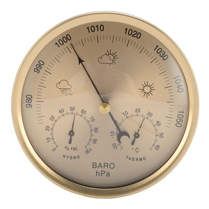 <strong>Thermometer</strong> <strong>Barometer</strong> <strong>Hygrometer</strong> 3 in 1 Mechanical Movement Dial Type <strong>Weather</strong> Forecast Station for Indoor Outdoor - Product Image 1