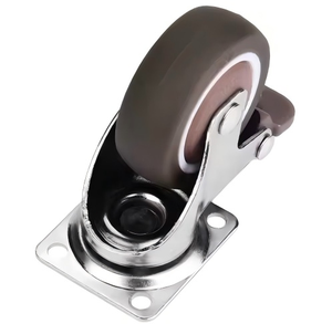 Schwerlast 35kg mit Bremsrollen Geräuscharme Schwenkrollen <span class=keywords><strong>40mm</strong></span> Gummirad für Küchen- und Bürostühle Möbel Kinderbett Schrank Werkbank Umzug - Product Image 4