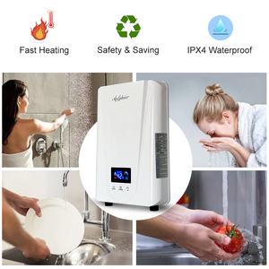 Chauffe-eau instantané Anlabeier KRW55 3500-5500W, puissance réglable, chauffage rapide, débit de 2 à 6 L/min, protection de sécurité, installation facile - Product Image 5