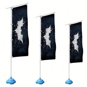 Factory Supply Cheap Custom 180x60cm Nobori <b>Flag</b> Single Double Size With Pole and Base for Indoor Outdoor Advertising Events - Product Image 4