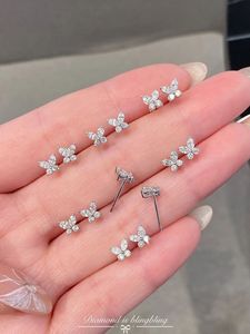 Pendientes de Oro Real de 18K y Diamantes Naturales Xinfly, Joyería de Moda Estilo Mariposa para Damas, para Bodas, Fiestas o Regalos - Product Image 5