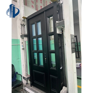 Puerta de Entrada Pivotante de Aluminio Fundido Francés de Diseño Exclusivo, Alta, Arqueada, con Vidrio Texturizado para Privacidad, Negro Mate - Product Image 2