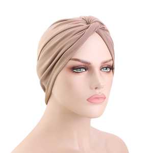 Elastic Double Layer Muslim Twist Turban Headwrap Hijab Chemo <strong>Cancer</strong> Soft Beanies Turbans <strong>Hats</strong> for Women Hair Cover Headwrap - Product Image 4
