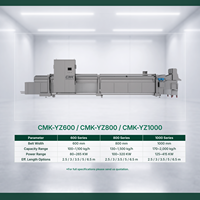 Ligne de production électrique continue robuste à commande PLC CMK pour tortillas, chips de maïs et snacks soufflés CMK-YZ800