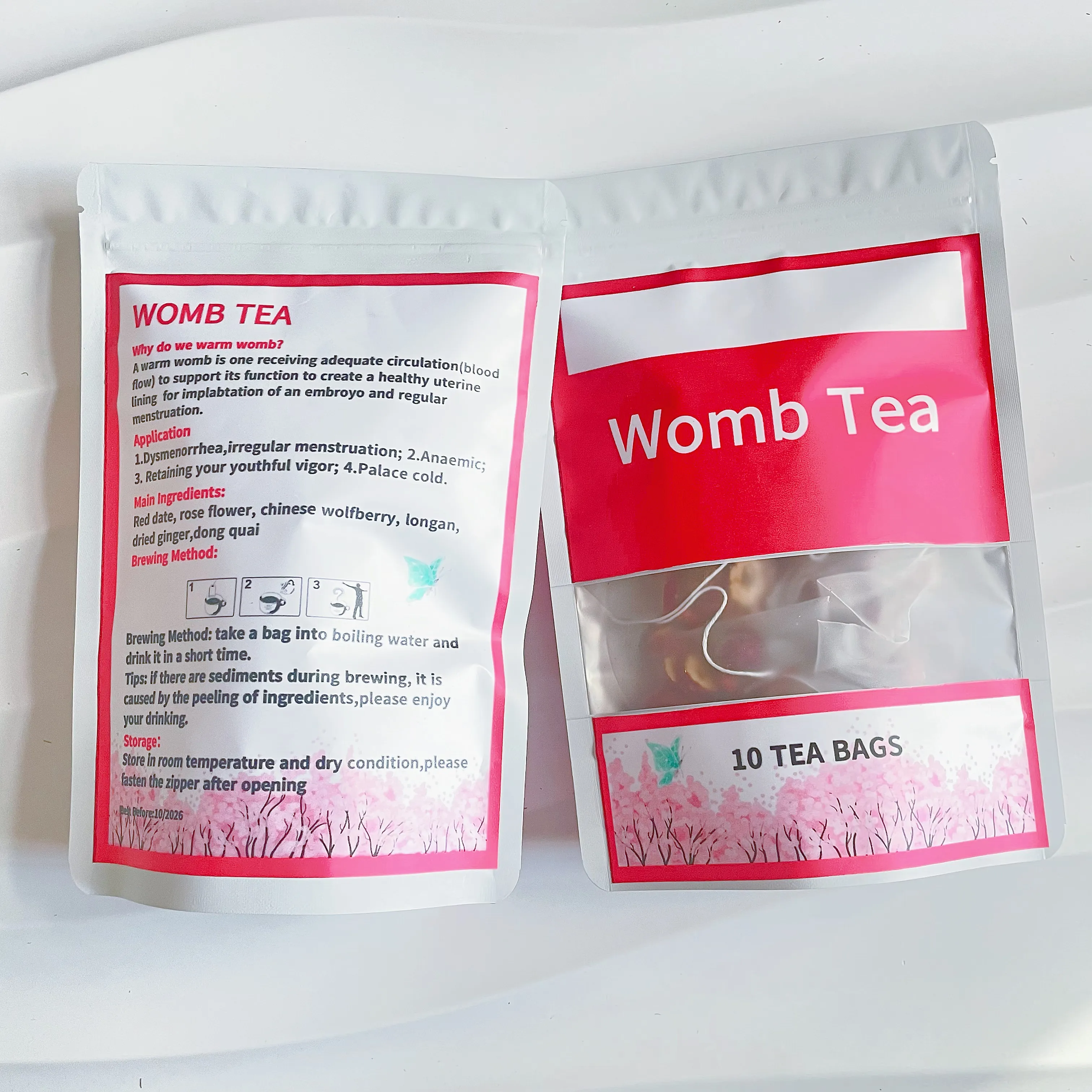Teh kesehatan laris, teh Herbal rahim Yoni penyembuhan detoks teh membantu kesuburan kehamilan wanita