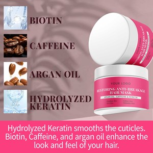 <span class=keywords><strong>Mascarilla</strong></span> capilar <span class=keywords><strong>hidratante</strong></span> de fórmula personalizada de etiqueta privada OEM ODM para el crecimiento del cabello encrespado - Product Image 2