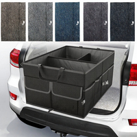 Boîte de rangement pliable en polyester souple pour coffre de voiture, sac de coffre avec 4 à 7 compartiments, design multi-poches pour SUV