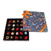 Boîte en carton rigide de luxe personnalisée de 25 chocolats avec insert, emballage de boîtes cadeaux en papier de bonbons de truffe
