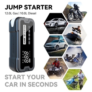 Arrancador de batería de coche de corriente máxima portátil 4000A con bomba de aire Inflador de neumáticos 150PSI - Product Image 6