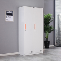 Armoire en acier robuste réglable avec serrure à clé sécurisée, rangement moderne verrouillable pour cuisine, maison, bureau, espace de vie, atelier, salle de sport