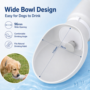 Bouteille d'eau pliable pour <span class=keywords><strong>chien</strong></span>, design peu encombrant, silicone de qualité alimentaire, sans BPA, étanche, pour voyages en extérieur - Product Image 4