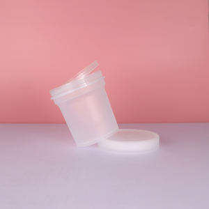 Tarro de máscara de PP de grado alimenticio de plástico esmerilado de 100ml y 500ml, tarro de cera y exfoliante corporal vacío para pudín cosmético, tapa de taza de postre de helado - Product Image 4