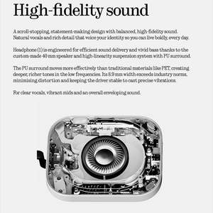 Versión global de auriculares <span class=keywords><strong>Nothing</strong></span> (<span class=keywords><strong>1</strong></span>) Auriculares inalámbricos Bluetooth B170 KEF Reproducción ANC adaptable en tiempo real hasta 80 horas - Product Image 3