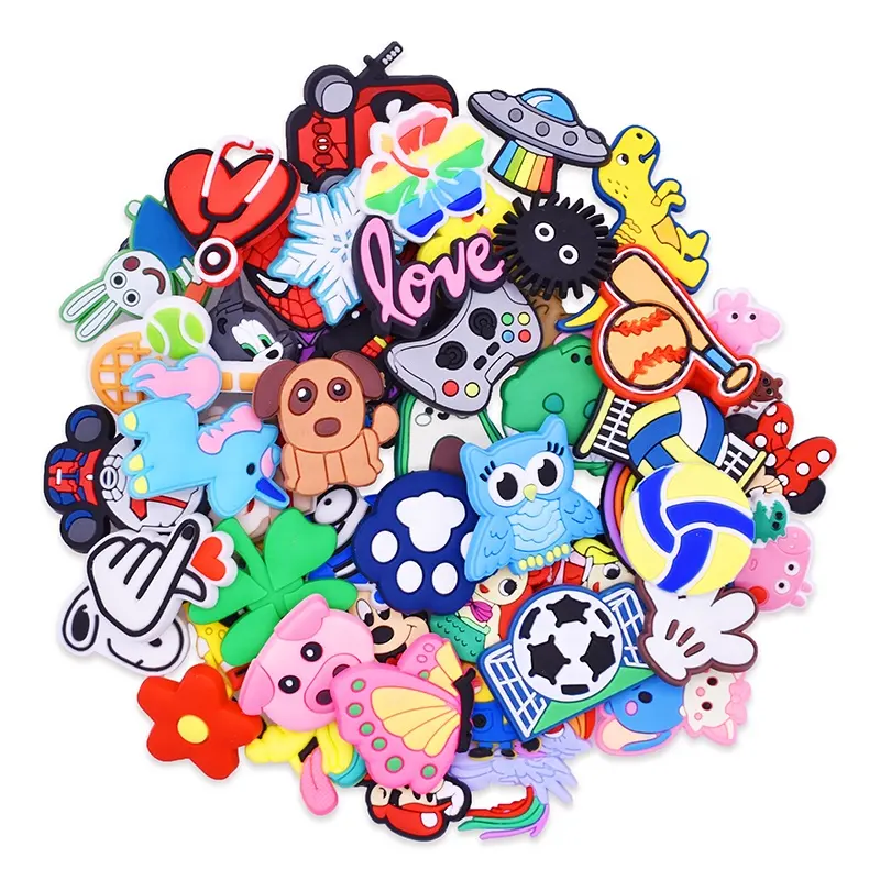 Wholesale PVC Shoe Charms Shoe Buckle Shoelace Accessory for Kids Promotional gifts