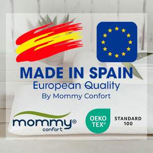 MOMMY COMFORT Paquete de 2 Almohadas Rectangulares de Espuma Viscoelástica de 70 cm con Núcleo Compacto y Funda de Tela Elástica con <span class=keywords><strong>Aloe</strong></span> <span class=keywords><strong>Vera</strong></span> - Product Image 6