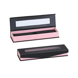 Werbe schöne phantasie rosa luxus business karton stift bleistift geschenk box mit fenster