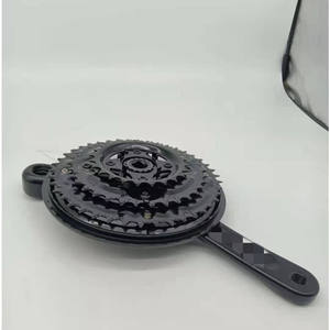 Pédalier de vélo en alliage d'aluminium 170 mm, plateaux creux, noir, 8 vitesses, 24 vitesses - Product Image 3