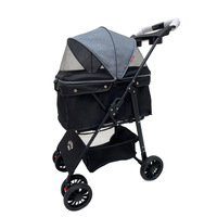 Poussette pliable pour animaux de compagnie, chariot portable d'extérieur pour chats, chiens de petite et moyenne taille, chariot de voyage pour animaux