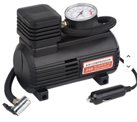 Compresseur d'air de voiture portable 120W Pompe de gonflage en plastique avec moniteur de pression des pneus Emballé dans une boîte