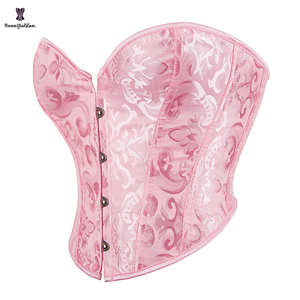 Bustier Reductor para Mujeres de Busto Grande con 12 Varillas de Plástico de Soporte Corsé Rosa Corto Tallas Grandes S-XXXXXXL con 4 Broches - Product Image 1