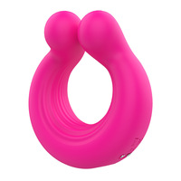 Doppelköpfiger Vibrierender Verriegelungs-Super-Matic Sexspielzeug Penis- und Klitoris-Stimulationsring für Paare