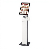 AWSTOUCH Borne de paiement libre-service à écran tactile sur pied pour l'outre-mer, Kiosque de commande autonome, Caisse enregistreuse