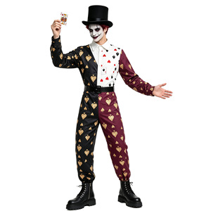 Yi Xiaoyi Disfraz de Halloween de Circo Oscuro, Mono con Estampado de Cartas de Póker, Traje de Cosplay - Product Image 3