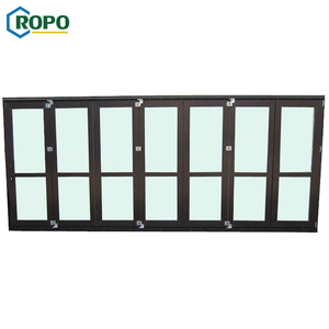 <span class=keywords><strong>ROPO</strong></span> Australia Estándar Balcón Acordeón Temper Glass UPVC Marco Puerta Plegable - Product Image 6