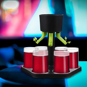 Support de 6 verres distributeurs pour spiritueux, vin, tequila, whisky, bière – Accessoire de bar pour la maison et les fêtes - Product Image 3