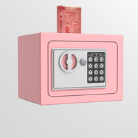 Coffre-fort miniature pour la maison et le bureau, avec insertion de pièces de monnaie, en acier, électronique, numérique et à clé, pour la sécurité des fonds
