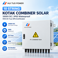 Combiner solaire 10 strings Ko Tak 1000V DC étanche IP65 avec fusible DC, SPD et disjoncteur