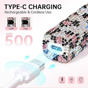 ไฟยูวีพกพาสำหรับเล็บเจล - โคมไฟเล็บ LED ขนาดเล็ก, เครื่องอบเล็บแบบพกพาไร้สาย ชาร์จซ้ำได้ผ่านพอร์ต USB พร้อมหน้าจอ LCD อบแห้งเร็ว - Product Image 6