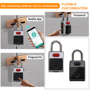 <span class=keywords><strong>Candado</strong></span> Inteligente Biométrico con Combinación Digital, de Acero Inoxidable, Impermeable, con Huella Dactilar y Baterías Recargables - Product Image 2