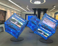 Pantalla LED de pared de vídeo P4, cabina de DJ, letreros electrónicos, pantalla LED de cubo magnético para interiores y exteriores para publicidad de tienda