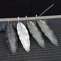 Décoration d'intérieur, mini brûleur d'encens de luxe, brûleur d'encens moderne en métal, porte-encens en forme de feuille