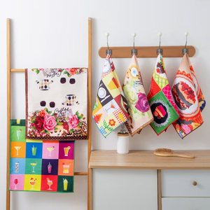 Paños de Cocina de Microfibra 40x60 Cm con Estampado Floral de Secado Rápido Rectangulares para Uso en la Cocina - Product Image 1