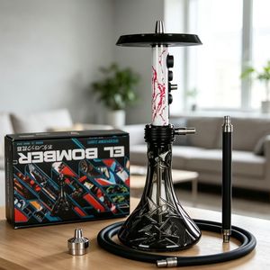 Serie Egipcia de Cachimbas Árabes de Plástico Esmerilado con Enchufe Europeo y Práctica Manguera Individual - Product Image 4