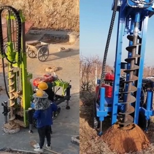 Controlador de pila de tornillo de tierra Mini martillo de caída Controlador de pila solar hidráulico - Product Image 2