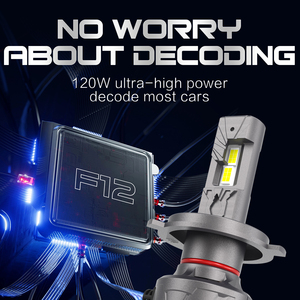 ไฟหน้ารถยนต์ LED F12 H7 40000LM 200W หลอดไฟหน้ารถยนต์ LED รุ่น H11 9005 9006 H4 H13 9004 9007 - Product Image 5