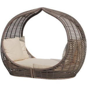 Internet-Famous Outdoor Leisure Rattan <b>Bed</b> <b>Bed</b> Courtyard Garden Bird's <b>Nest</b> Lounge Chair Outdoor Beach Swimming Pool so - Product Image 5